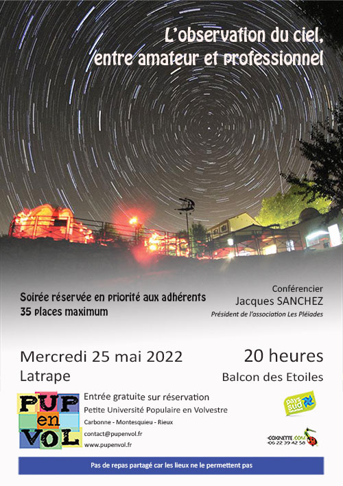PUPenVOL - L’observation du ciel, entre amateur et professionnel L’observation du ciel, entre amateur et professionnel